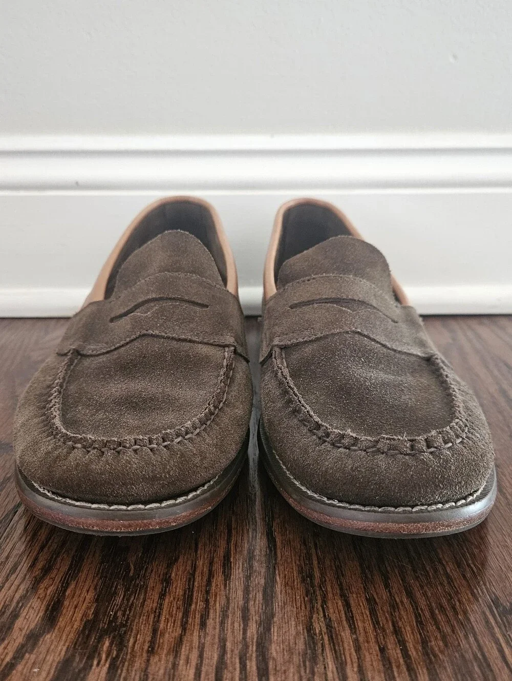 GH Bass Weejuns Suede Leather Penny Loafers Men's 10.5 Slip-On Shoes